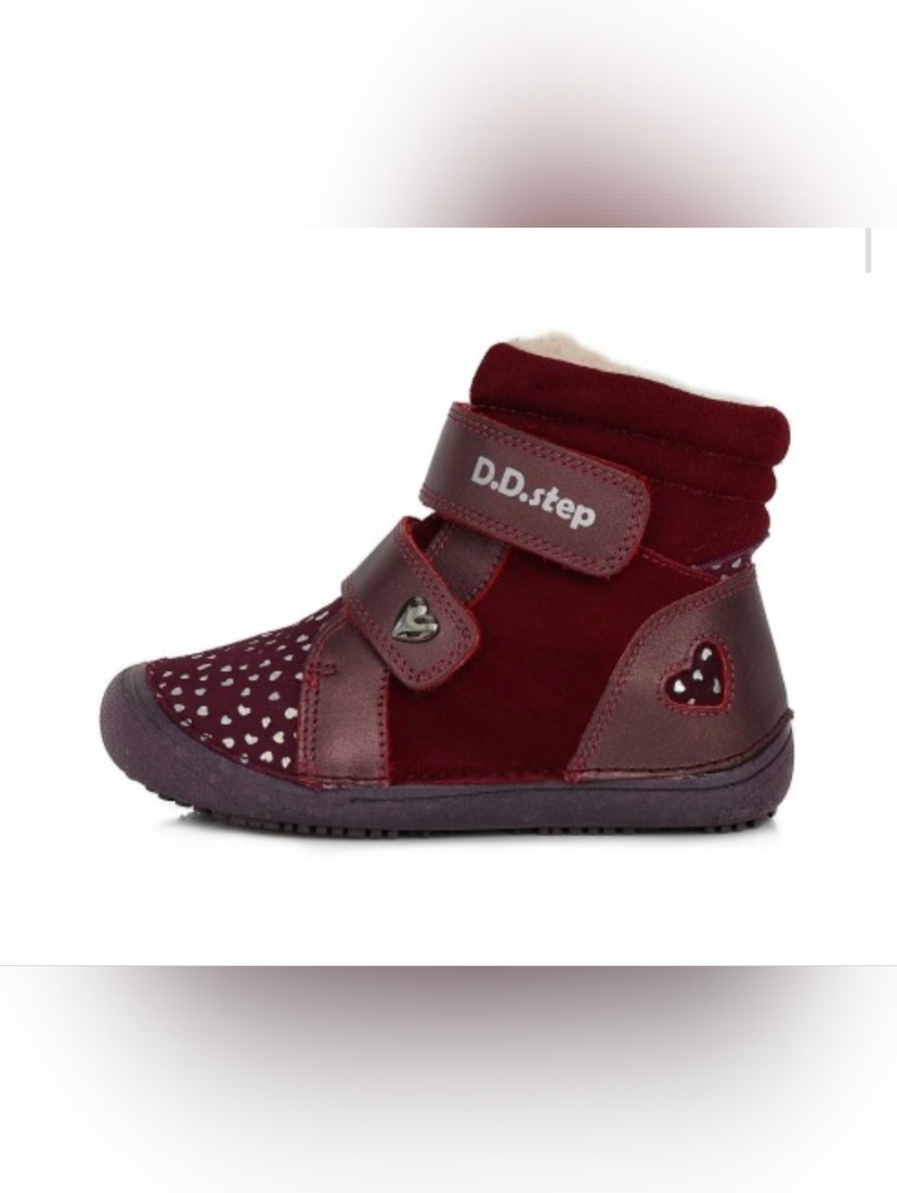 D.D. Step Barefoot Winter Boots, Burgundy New in Box Wool Lined Size 12